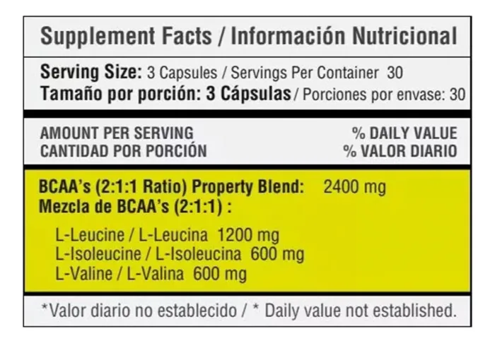 BCAA 2400 mg, 90 cápsulas - Imagen 2